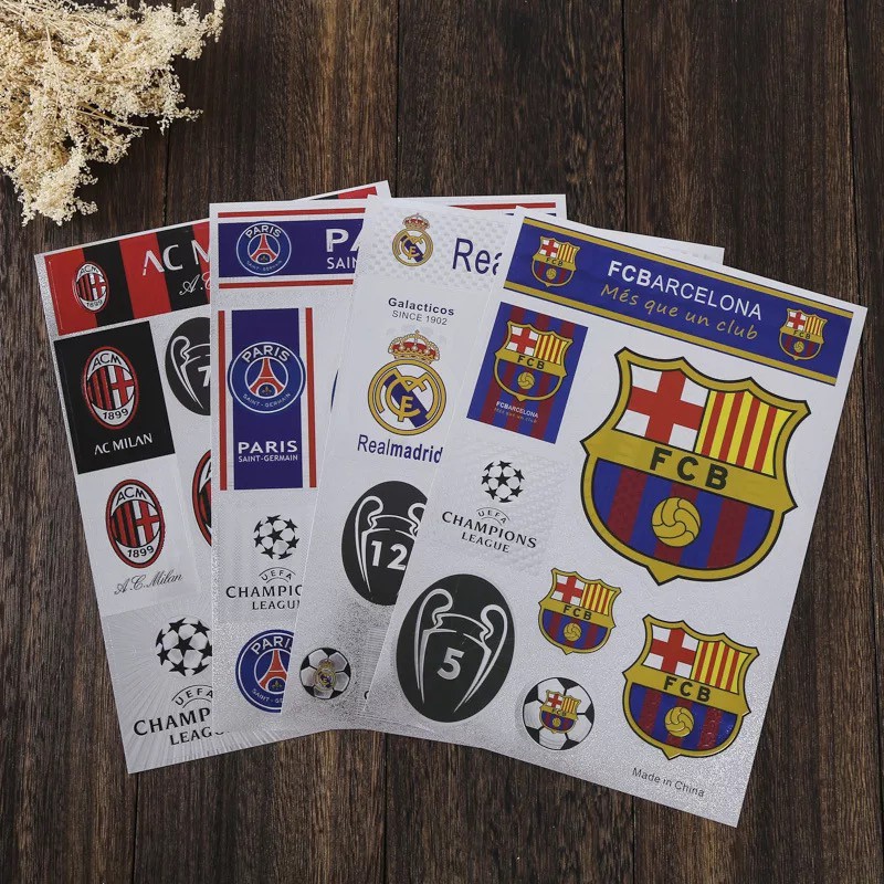 Decal dán các CLB bóng đá Arsenal, real madrid, chelsea, liverpool, barcelona, manchester united