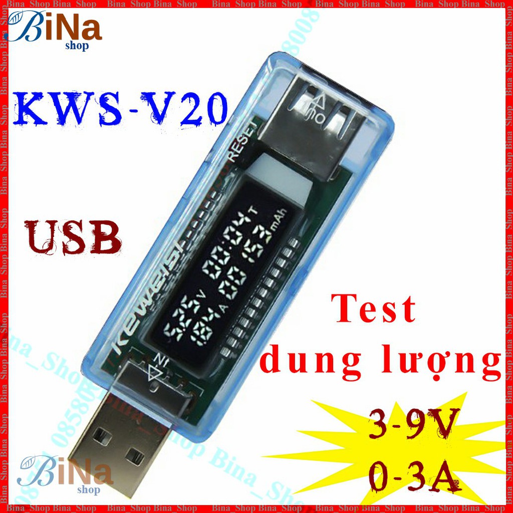 USB test dung lượng điện áp dòng xả KWS-V20