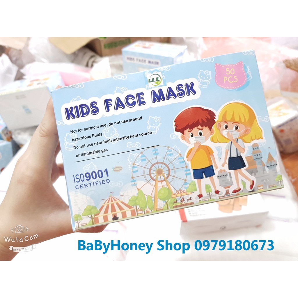 Hộp Khẩu Trang Trẻ Em Cao Cấp Kis Face Mask (50c/hộp)