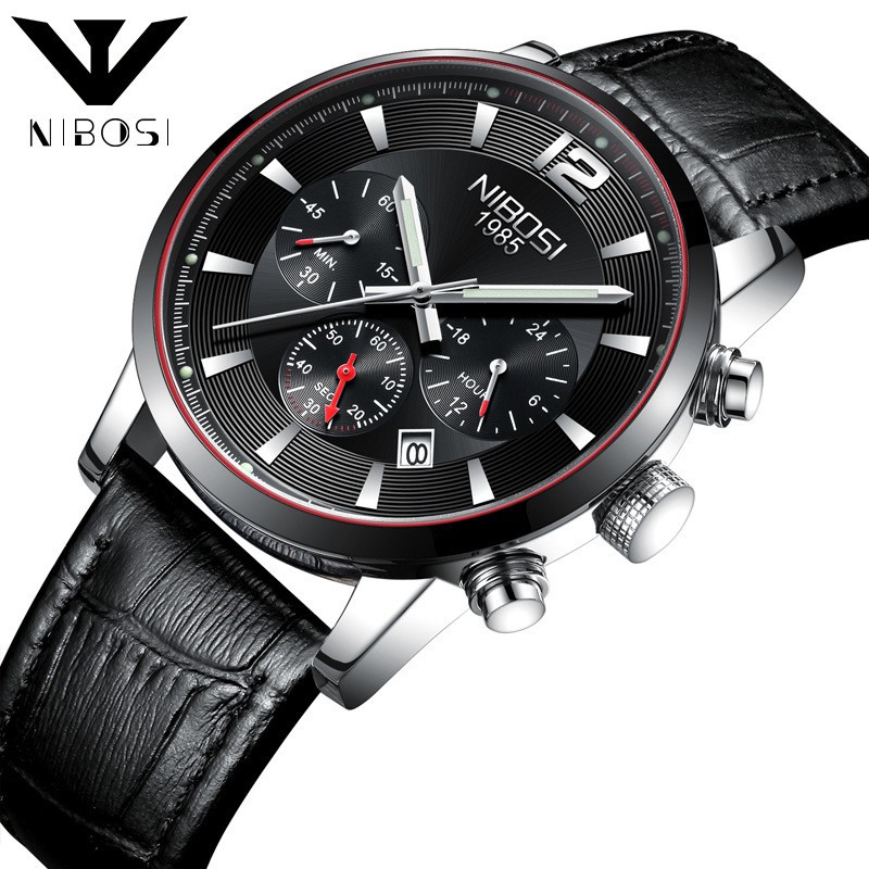 Đồng hồ nam Nibosi 2329 dây da cao cấp Bán lẻ giá sỉ