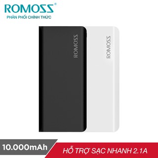 Pin sạc dự phòng Romoss Solit 5 10.000mAh hỗ trợ sạc nhanh 2.1A - Hãng phân phối chính thức