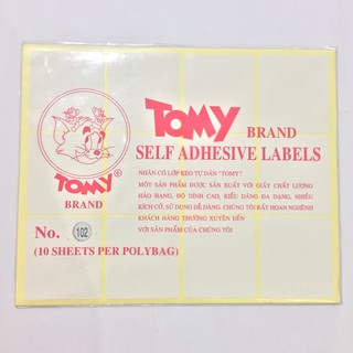 Nhãn in mã vạch Tomy A5