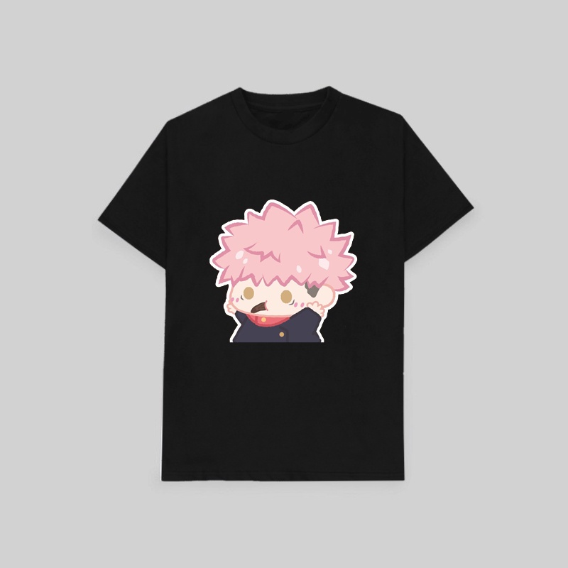 Áo thun phông đen in hình JUJUTSU KAISEN VER TẬP THỂ DỤC thời trang xinh xắn cá tính anime chibi