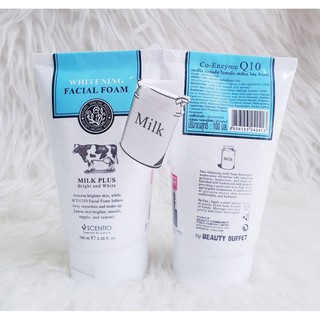 Sữa rửa mặt Beauty Buffet Scentio Milk Plus Whitening Facial Foam Q10