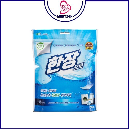 1 Tờ giặt 7kg quần áo, giấy giặt HANJANG Hàn Quốc (1/10/30 tờ) Giặt xả 2 in 1, sạch hơn bất kì bột giặt thường