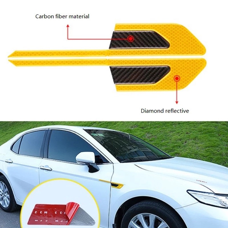 Set 2 miếng dán phản quang cảnh báo cho cửa xe hơi