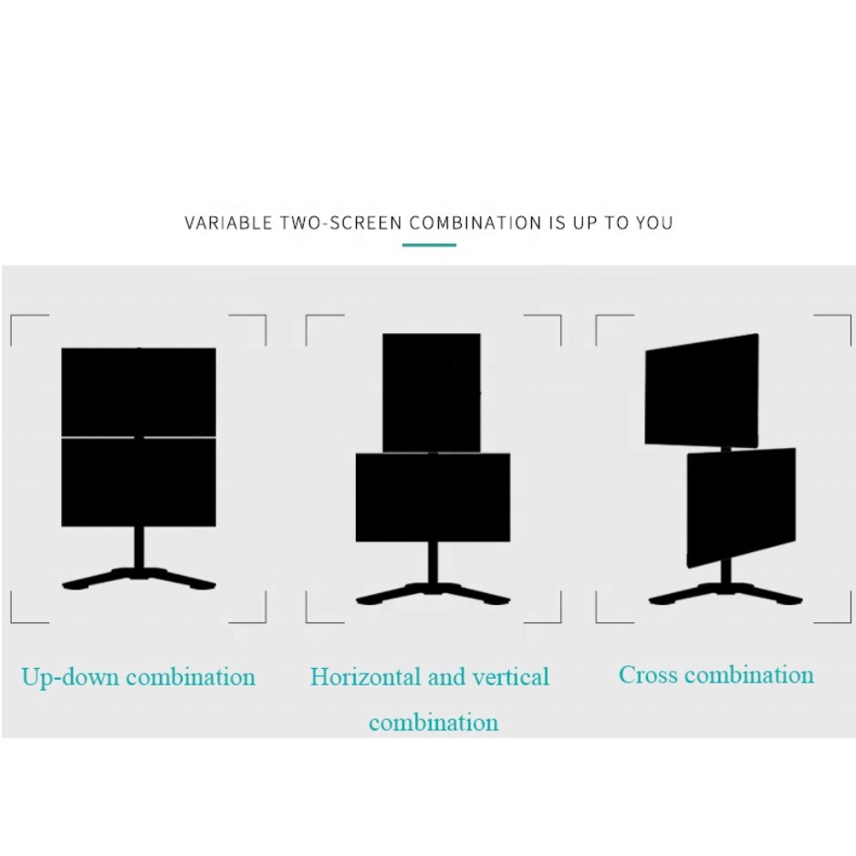 Giá Treo Hai Màn Hình Để Bàn M073 - Tay Treo 2 Màn Hình Máy Tính 17-27 Inch - Xoay Màn 360