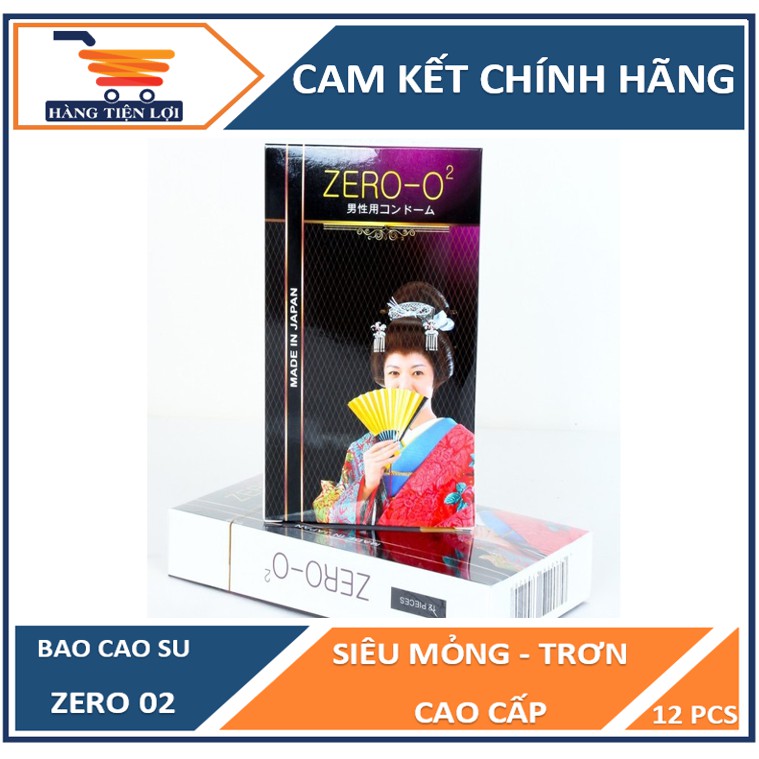 Bao cao su Siêu mỏng Zero 02 - 12 cái - Hàng Nhập khẩu Nhật 100%%