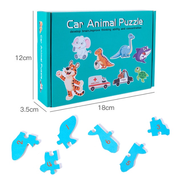 Đồ chơi ghép hình cho bé lắp ráp con vật và phương tiện giao thông Đồ chơi giáo dục Bapkids