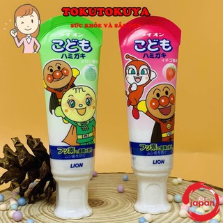 Kem Đánh Răng LION Nuốt Được Nội Địa Nhật Bản | KDR Nhật Cho Bé Vi Dâu Tây, Dưa Gang