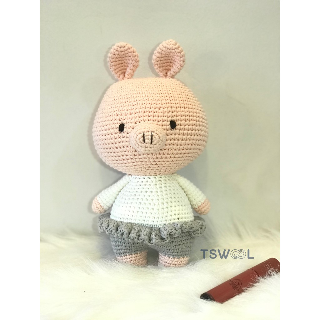 Heo gái thú bông len handmade TSWool