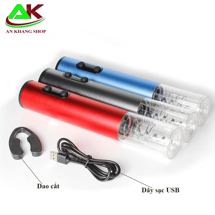 🔥 𝐅𝐑𝐄𝐄 𝐒𝐇𝐈𝐏 💥Dụng cụ mở rượu vang bằng pin điện tử Ak2250