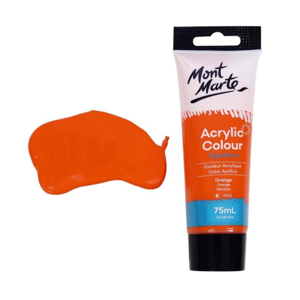 Màu Acrylic Mont Marte 75ml - Orange - Acrylic Colour Paint Signature 75ml (2.54oz) - MSCH7507