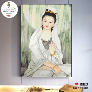 Tranh sơn dầu số hoá tự tô màu Tranh Đức Phật Quan Âm