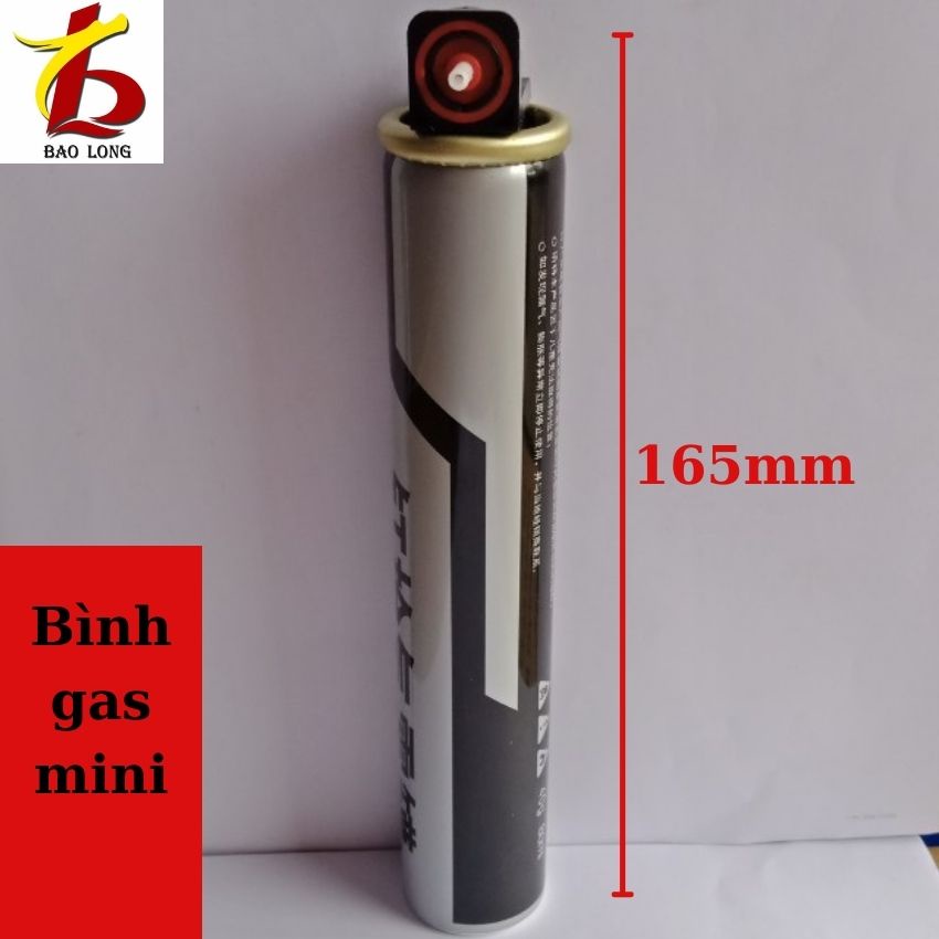 Bình gas mini, chuyên dùng cho máy bắn đinh dùng gas, bình cao 165mm( một bình bắn được 1000-1200 đinh)