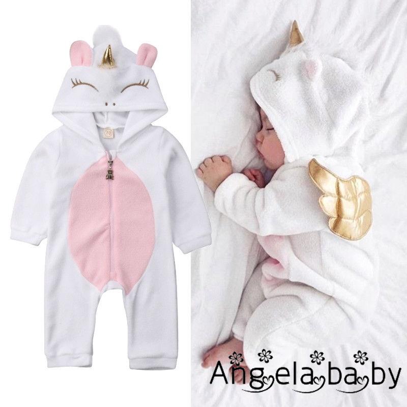 Bộ đồ liền thân kiểu hình kỳ lân dễ thương dành cho bé