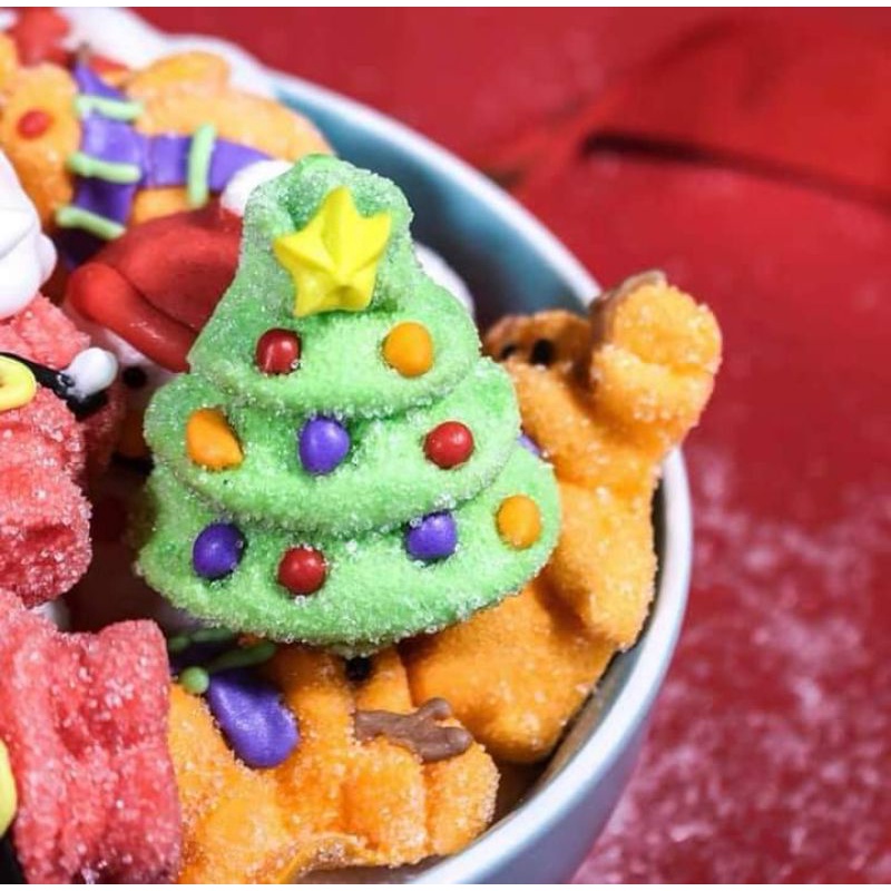 Kẹo bông đường hình noel mix các vị siêu ngon, lạ, đẹp