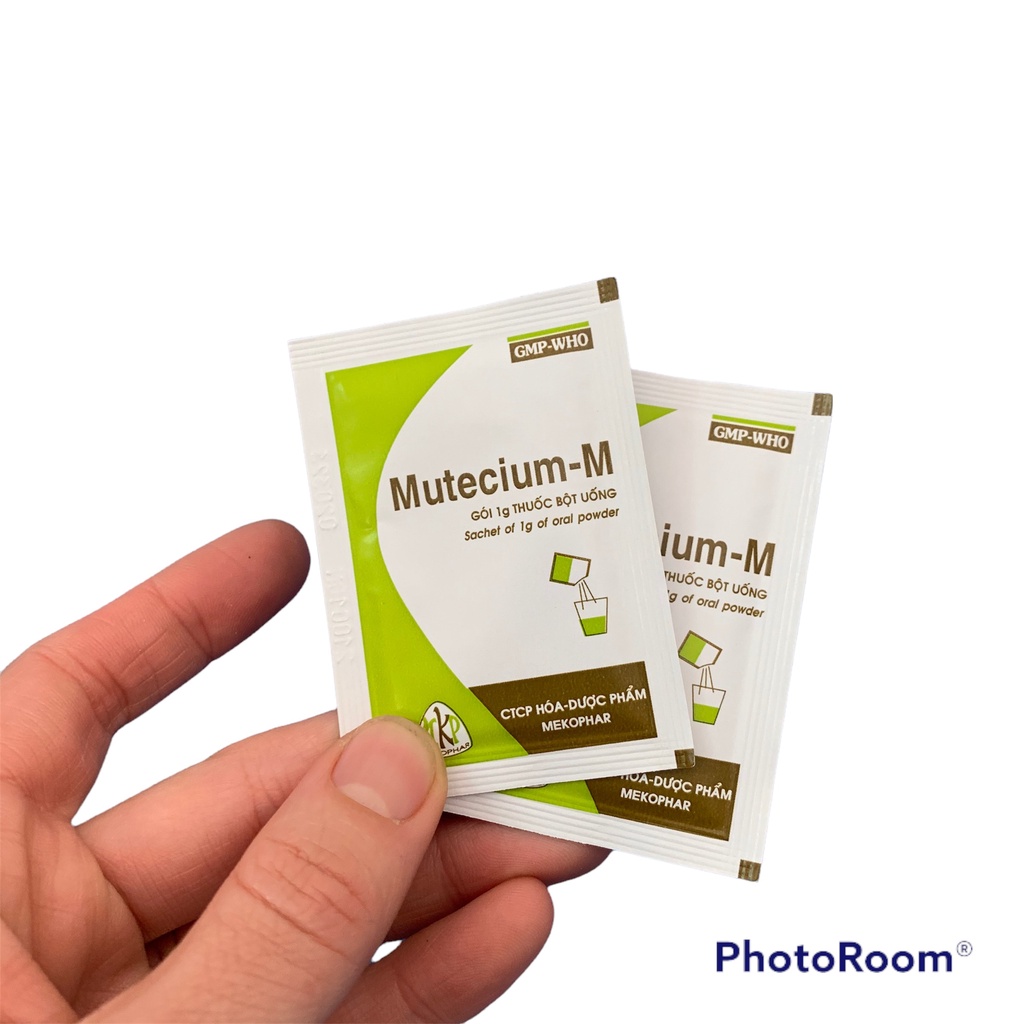 MUTECIUM - M Hộp 30 gói hỗ trợ chứng đầy hơi, chướng bụng, ăn không tiêu