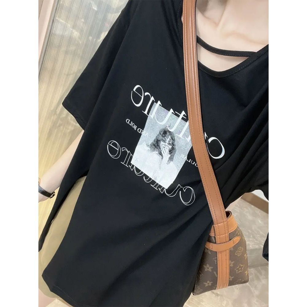 Áo Thun Tay Ngắn Dáng Rộng Thời Trang Mùa Hè Cho Nữ