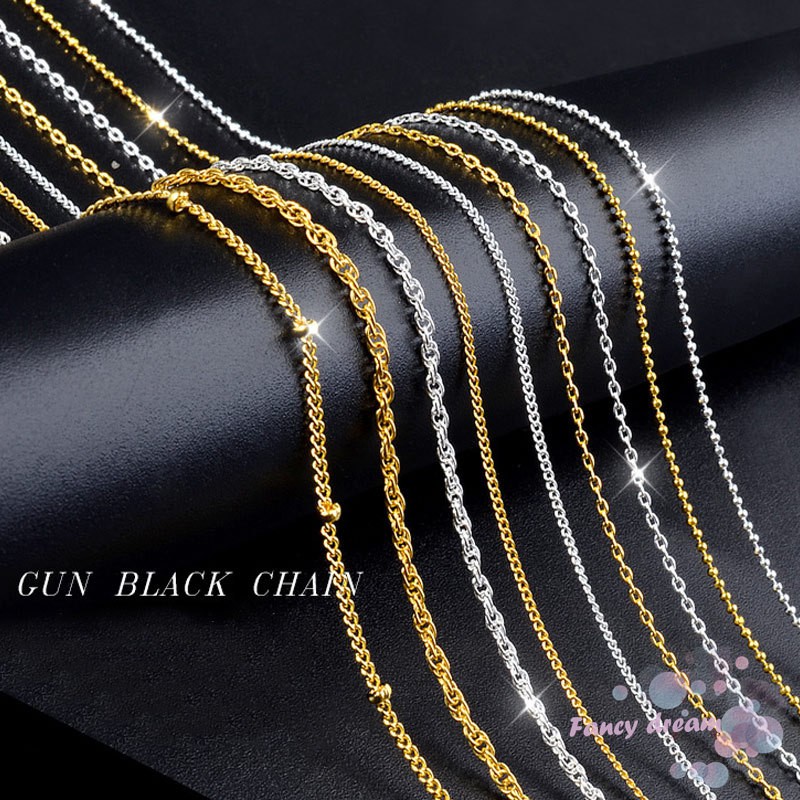 Chuỗi bạc 50cm trang trí móng cao cấp sang trọng