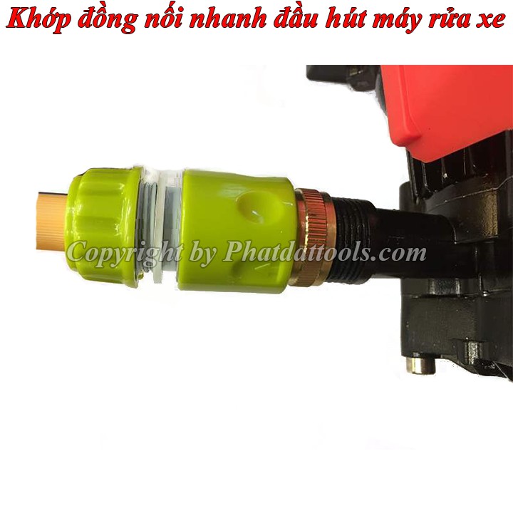 Cút đồng nối nhanh đầu hút máy rửa xe-Có lọc cặn-Phụ kiện máy xịt rửa xe cao áp