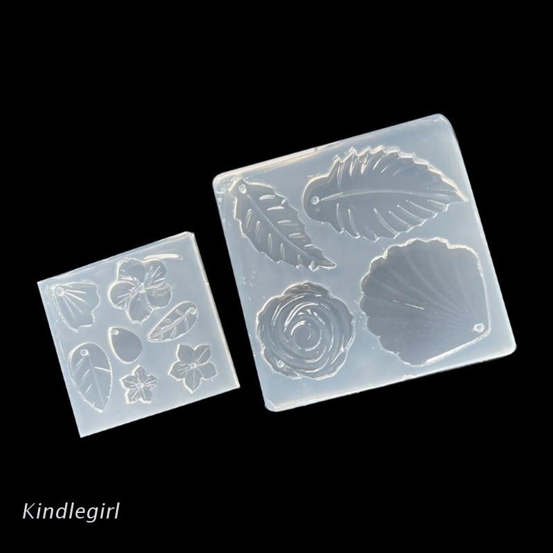 Khuôn Silicone Làm Mặt Vòng cổ / Bông Tai Hình Hoa Lá Diy