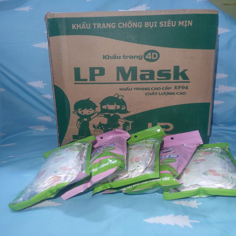 SÉT 10 CHIẾC KHẨU TRANG Y TẾ 4D, KF94 CÁ TRẺ EM LP MASK