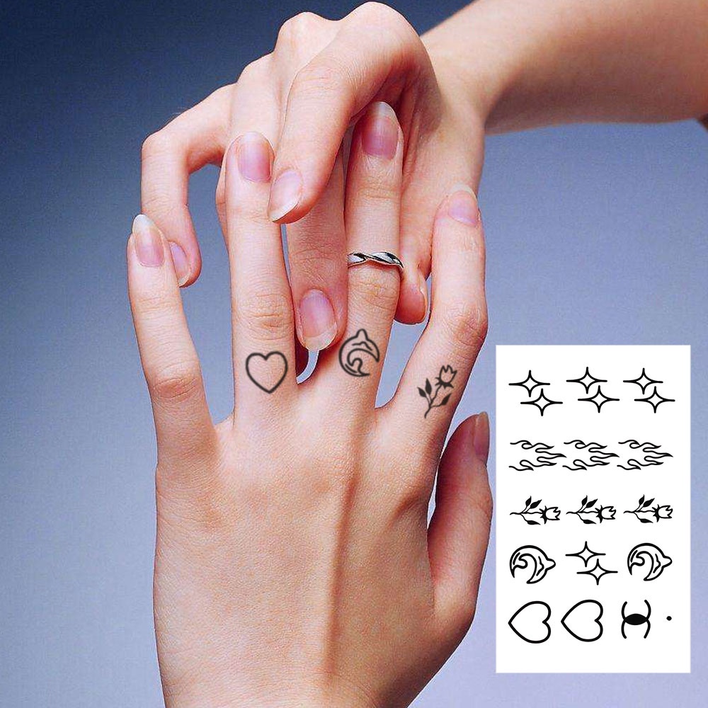 Hình xăm dán ngón tay chống thấm nước lâu trôi cá tính