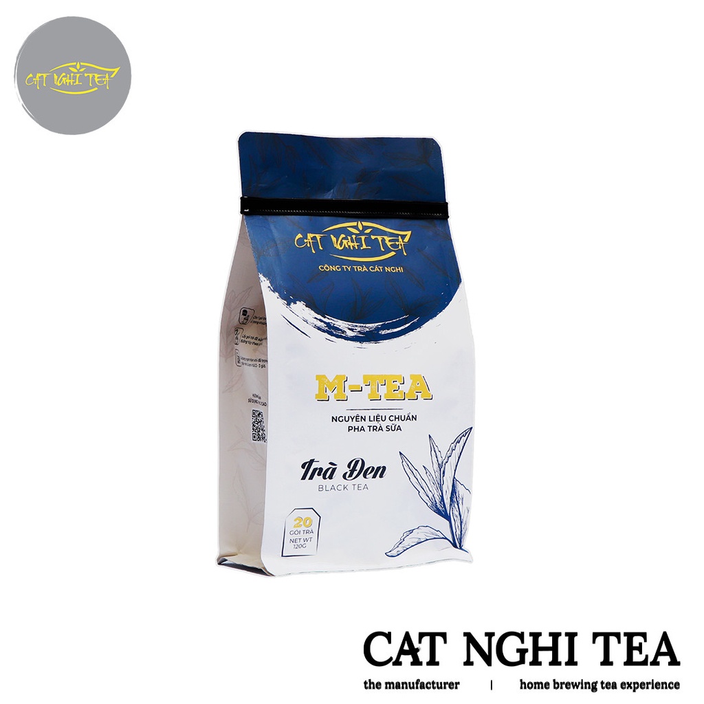 TRÀ ĐEN nguyên liệu pha trà sữa và trà trái cây CAT NGHI TEA – 120g (20 Túi Lọc x 6g)