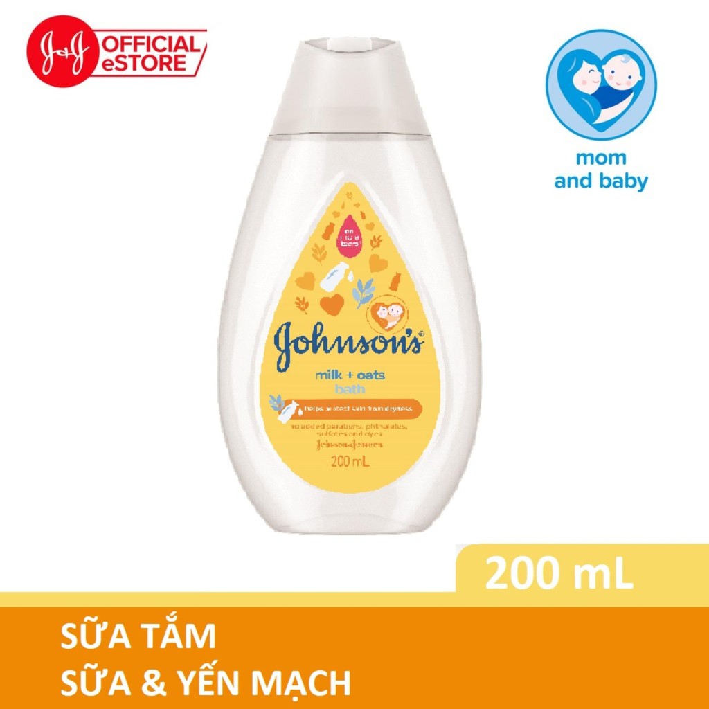 Sữa tắm cho bé Johnson's Baby tinh chất Sữa và Yến mạch 200ml - date 09/2022