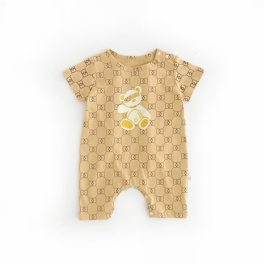 Áo liền quần tay ngắn in họa tiết hoạt hình phong cách Hàn Quốc thời trang mùa hè cho bé trai