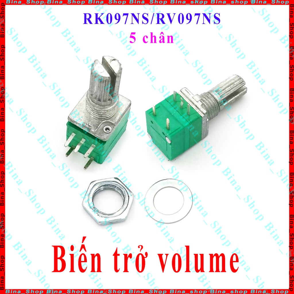 Biến trở volume / Chiết áp RK097NS RV097NS đơn 5 chân
