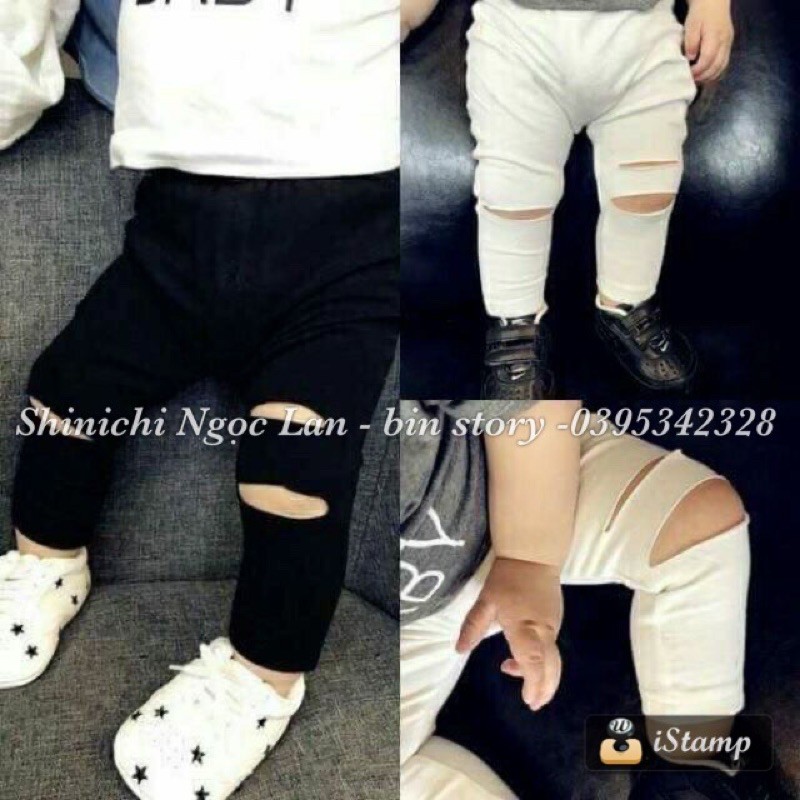 Quần rách gối cho bé
