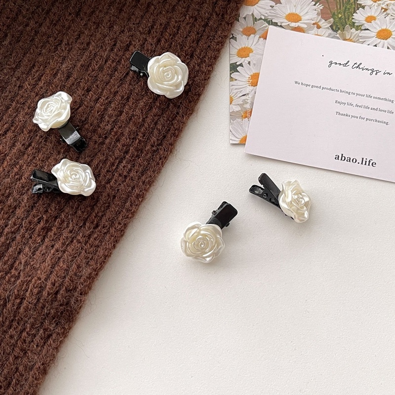 Set 5 kẹp tóc hình hoa trà dễ thương cho nữ