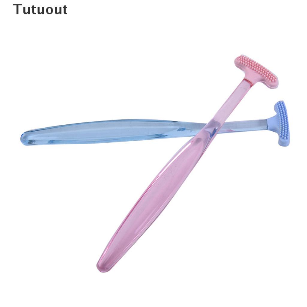 [Hàng mới về] Cây cạo lưỡi bằng silicone vệ sinh tiện dụng