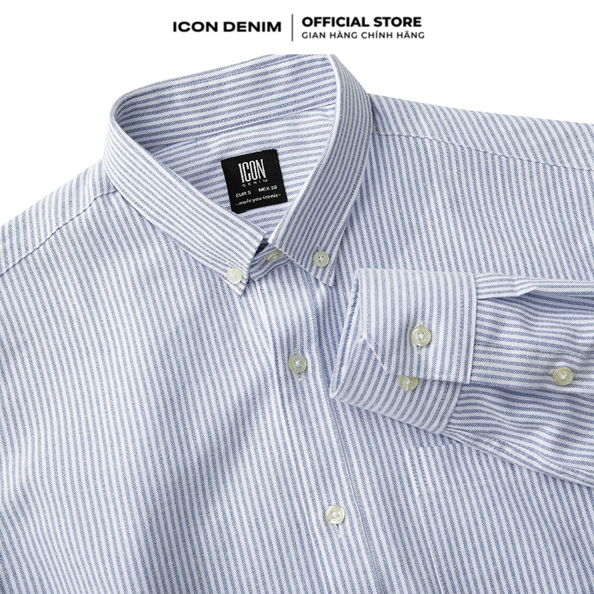 Áo Sơ Mi Oxford Nam ICON DENIM Tay Dài Có Túi Sọc | BigBuy360 - bigbuy360.vn