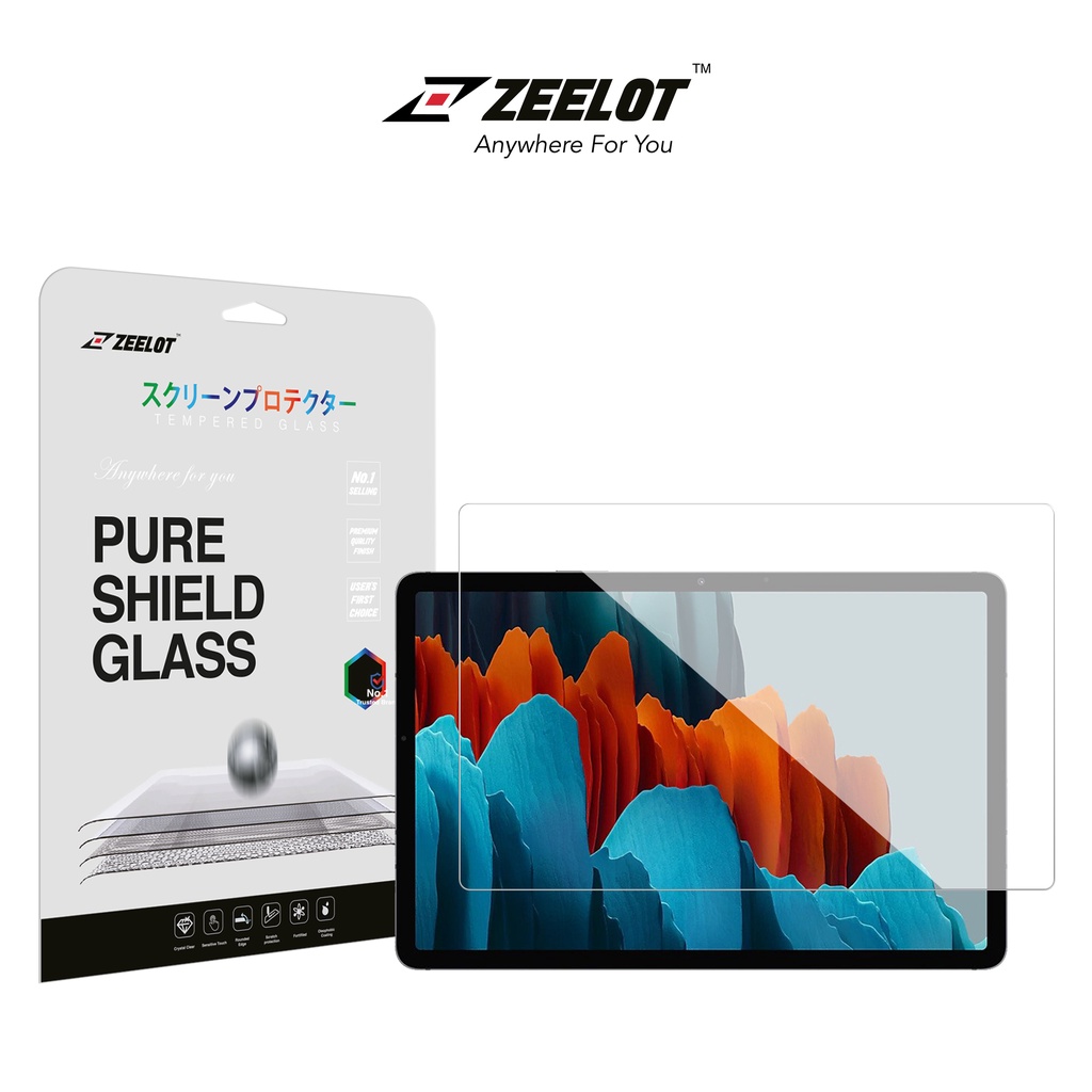 Dán cường lực Zeelot Pure Shield Glass Cho Galaxy Tab S7/ Tab S7 Plus/ Tab S7 FE - Hàng Chính Hãng