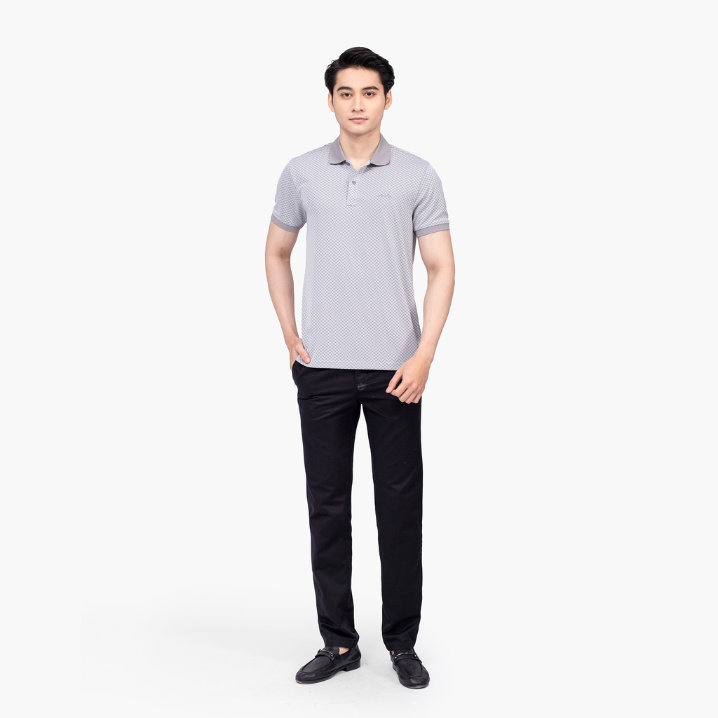 Áo polo nam ngắn tay ARISTINO phom Regular fit, thiết kế khỏe khoắn, họa tiết dệt ô tinh tế, nhã nhặn - APS021S2