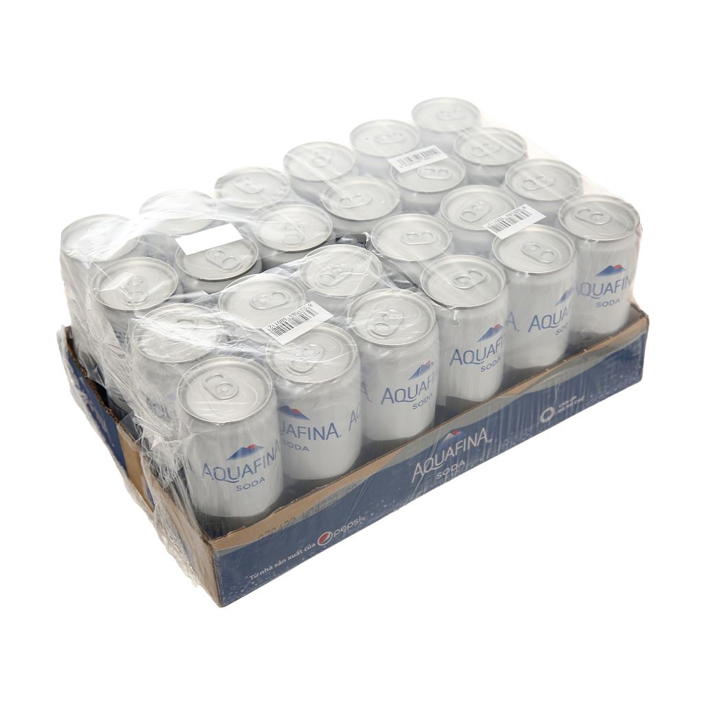 Thùng 24 Lon Nước Giải Khát Có Ga Aquafina Soda 320ml/Lon