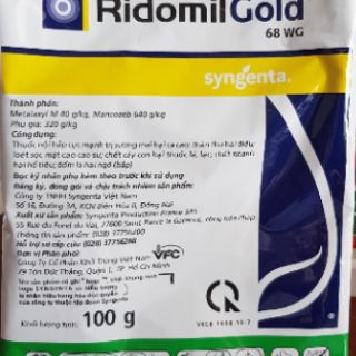 RIDOMIL GOLD 68WG (gói 100gram)