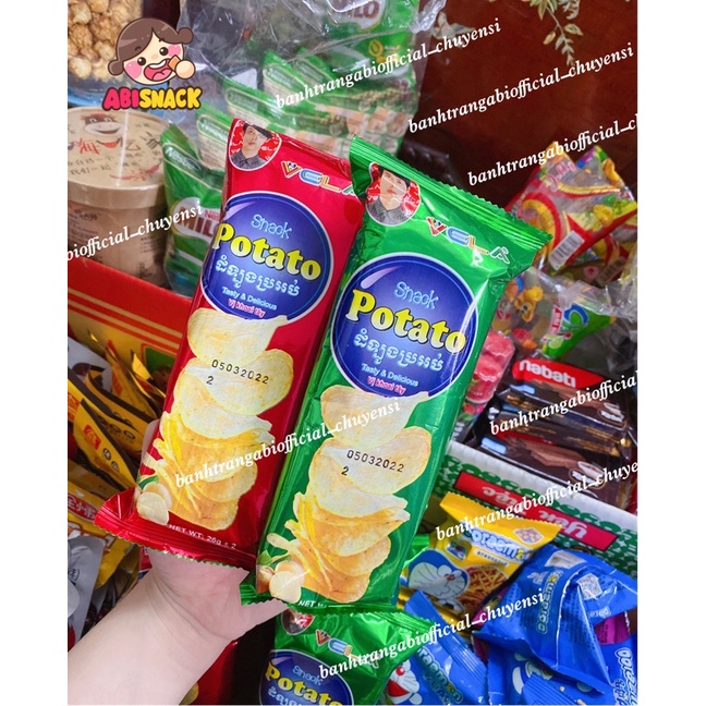 SNACK POTATO VỊ KHOAI TÂY LÁT VELA GIÒN NGON 26gr