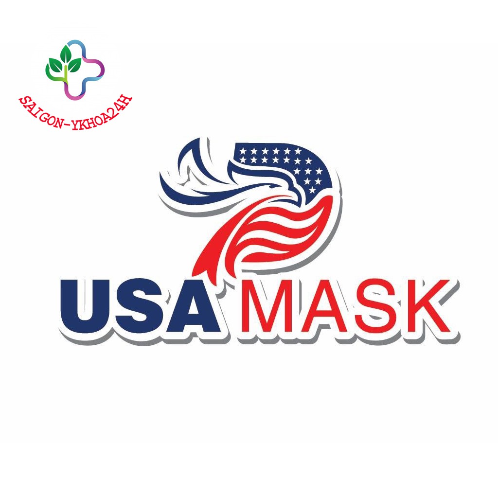 Khẩu Trang Y Tế ❤️ Xuất Mỹ ❤️ 4 Lớp Có LOGO ❤️ Hộp 50 Chiếc ❤️ Khẩu Trang Y Tế USA Mask ❤️  Kháng Khuẩn,Lọc Khói Bụi Độc