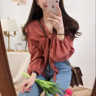 Áo sơ mi cột nơ