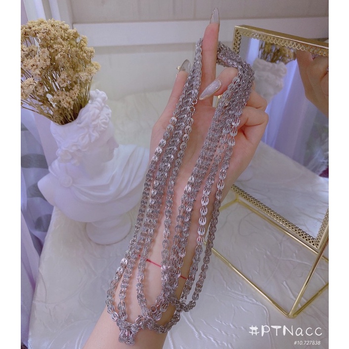 Dây chuyền, vòng cổ xi bạch kim, xi mạ vàng đuôi phụng đơn giản sang trọng .PTNACC.