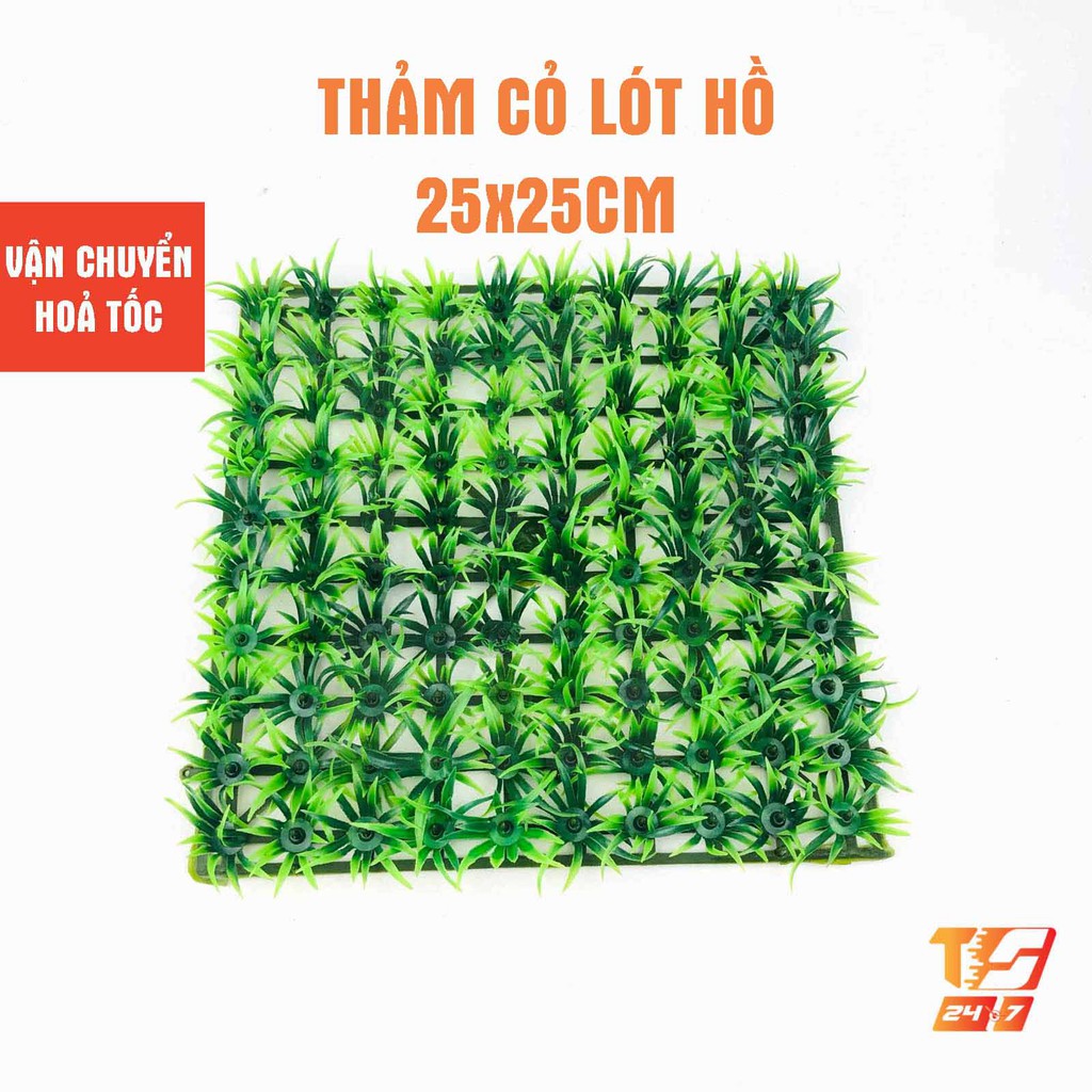 Thảm Cỏ Nhựa Trang Trí 25x25cm - Thảm Cỏ Lót Hồ Cá, Tiểu Cảnh Sân Vườn