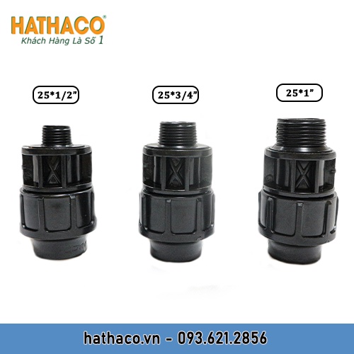 Măng Sông 20 Ren Ngoài 20 - 25 - 32  HATHACO Nối Ống HDPE