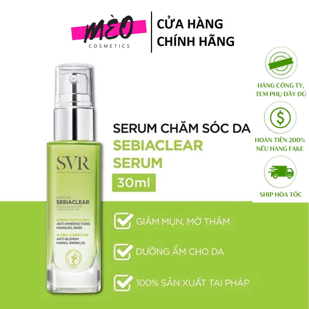Serum SVR Sebiaclear GIẢM MỤN MỜ THÂM Tinh Chất Dưỡng SVR 30ml