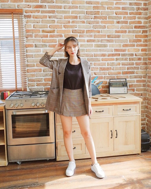 Áo Blazer không khuy & quần váy | BigBuy360 - bigbuy360.vn