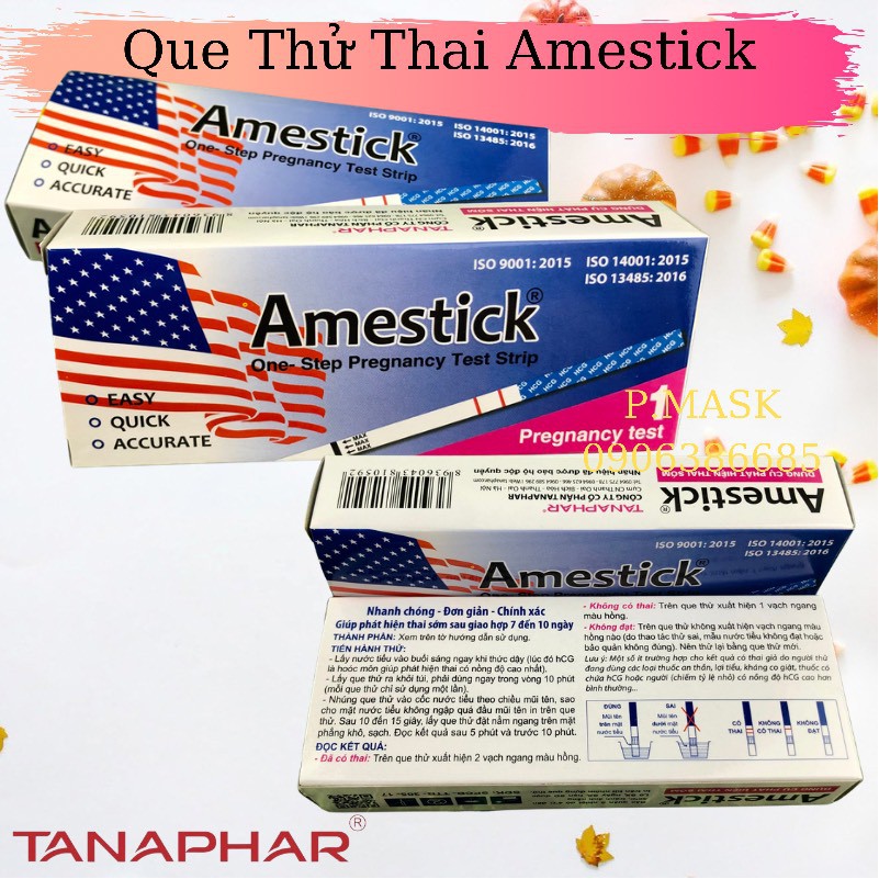 Que thử thai Amestick phát hiện thai sớm, nhanh chóng - Que thử thai T