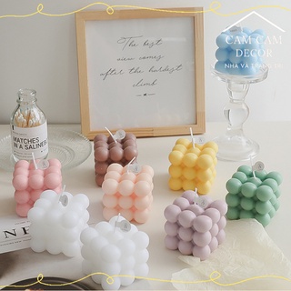Nến thơm phòng hình khối lập phương Rubik giúp decor trang trí phòng, góc chụp ảnh